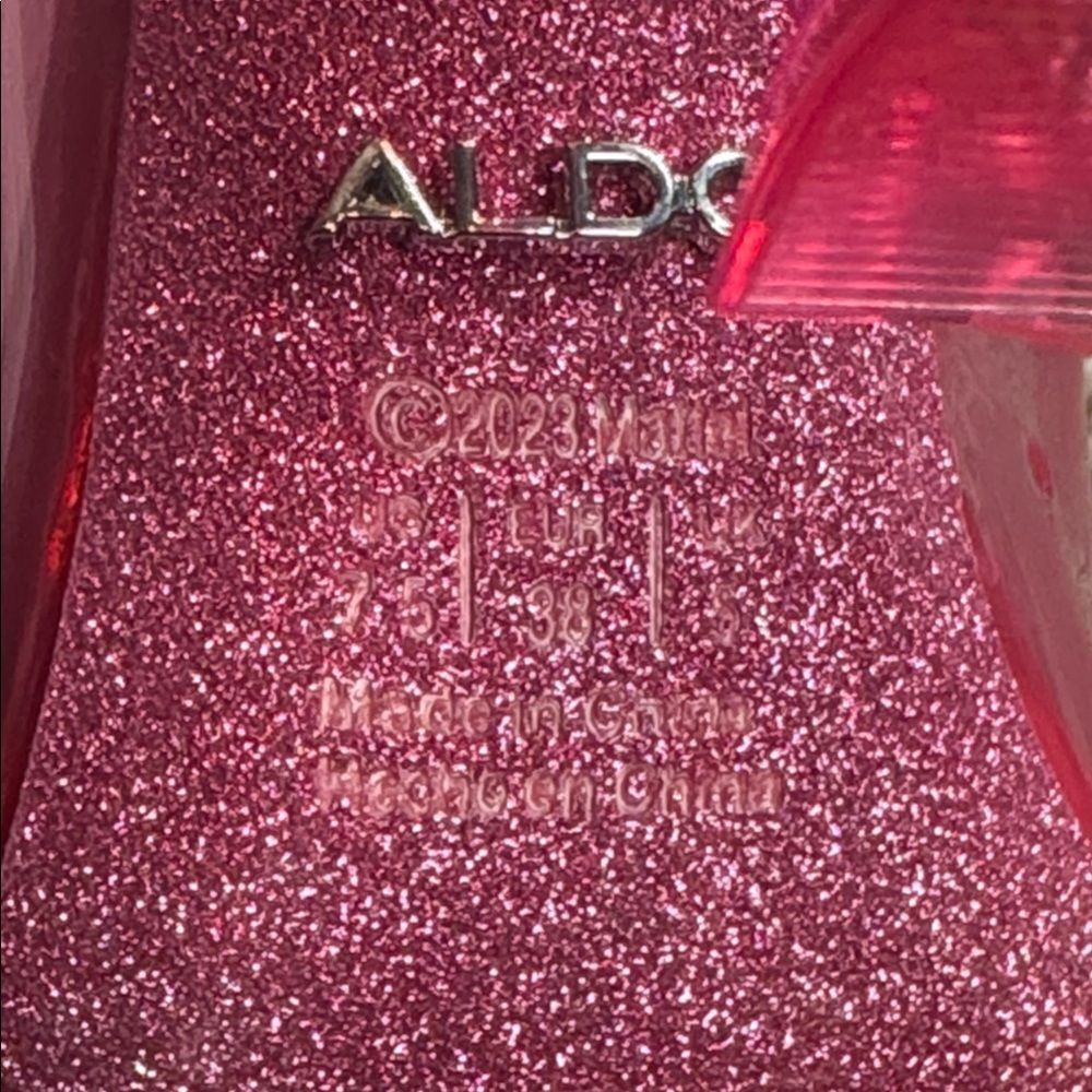 Barbie x ALDO Barbiestessy Collection Pink Translucent Pointed Toe Pumps 7.5 NEW - Picture 6 of 14